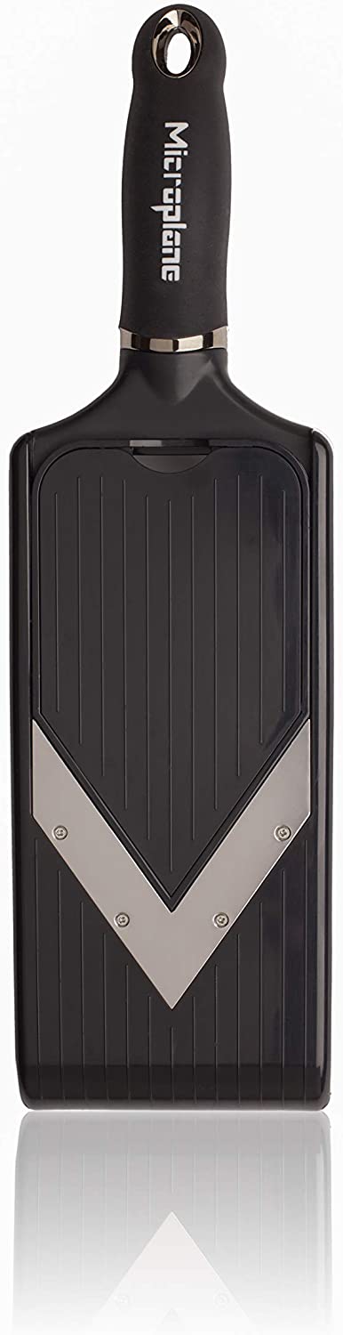 Microplane Adjustable V-Blade Mandoline Food Slicer with Hand Guard